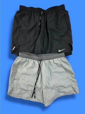 Nike Shorts Mens M Lot Of 2 Gray Flex Stride Run Athletic Gym Workout Pockets
